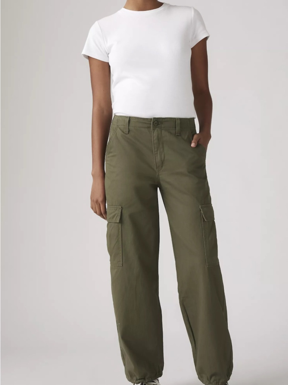 Levi's '94 Baggy Cargo Pants
Women's 27/30 Olive Green Mid
Rise Relaxed Fit NWT